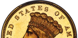 1855-S $3 Gold Coin to Shimmer at Heritage’s Long Beach Expo Auction 1855-S Three Dollar Gold, PR64 Cameo