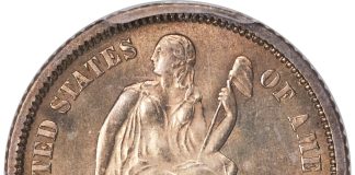 Heritage 2023 FUN Auctions Top $88 Million 1873-CC No Arrows Seated Dime, MS65