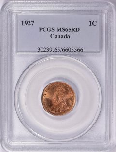 Canada 1927 Cent KM-28 PCGS MS-65 RD