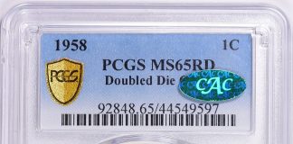 Lincoln Cent Collection Tops $7.7 Million in GreatCollections Auction 1958 Lincoln Cent Doubled Die Obverse PCGS MS-65 RD CAC
