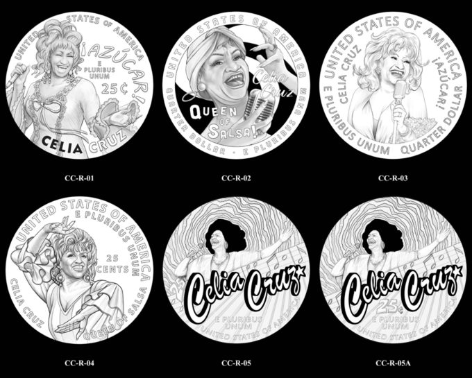 2024 Celia Cruz Quarter Candidate Designs