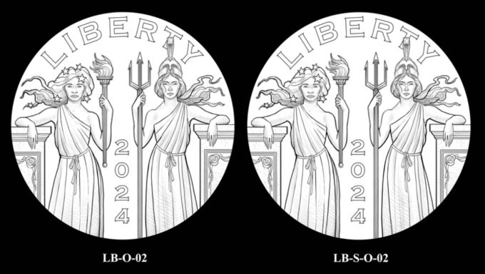 2024 Liberty and Britannia Coin and Medal Candidate Designs LB-O-02 and LB-S-O-02