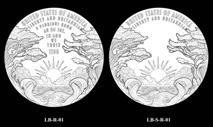 2024 Liberty and Britannia Coin and Medal Candidate Designs LB-R-01 and LB-S-R-01