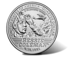 Bessie Coleman quarter – reverse