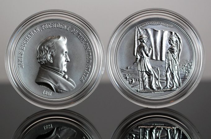 CoinNews photo James Buchanan Presidential Silver Medals