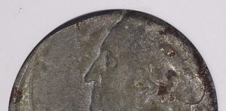 Mint Error Quarter Struck on Steel Cent Planchet in GreatCollections March 19 Auction Error Washington Quarter on Steel Cent Planchet