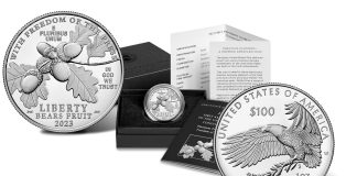 US Mint Sales: 2023 Proof Platinum and Silver Eagles in Spotlight Product Images 2023-W Proof American Platinum Eagle
