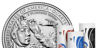 Bessie Coleman Quarters Available in Rolls and Bags US Mint image 2022 P D S Bessie Coleman quarter and rolls