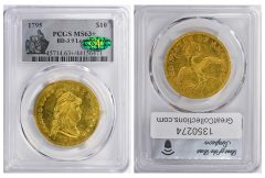 1795 $10 gold Eagle, 9 Leaves variety