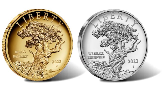 2023 American Liberty Gold Coin and Silver Medal - edges