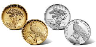 2023 American Liberty Gold Coin and Silver Medal Launching 2023 American Liberty Gold Coin and Silver Medal - obverses and reverses