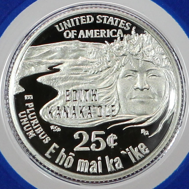 CoinNews photo 2022-S Proof Edith Kanaka'ole quarter