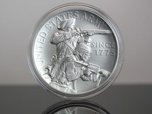 CoinNews photo US Army 2.5 Ounce Silver Medal - obverse