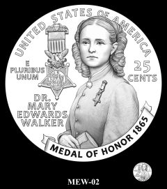 Dr. Mary Edwards Walker quarter design MEW-02