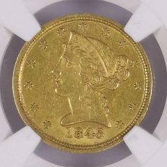 Stolen 1845-D $5