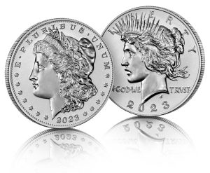 US Mint image 2023 Morgan and Peace Silver Dollars