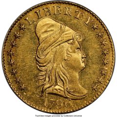 1796 Capped Bust Right Quarter Eagle, MS63+