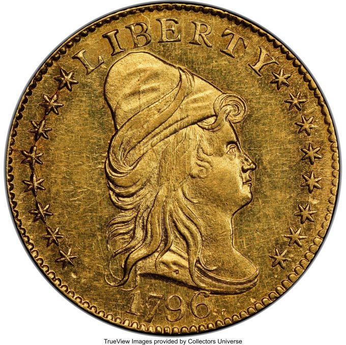 1796 Capped Bust Right Quarter Eagle, MS63+