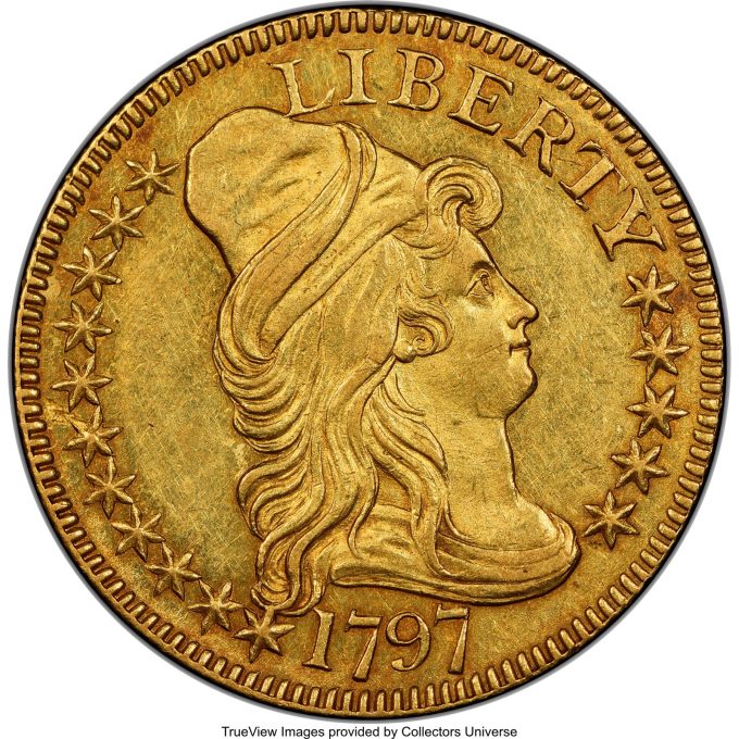 1797 Capped Bust Right Half Eagle, AU58+