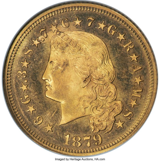 1879 Four Dollar Stella, PR67