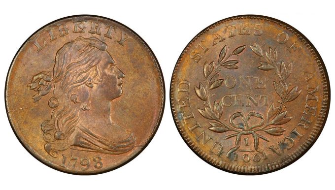 1C 1798 S-181. 2ND HAIR STYLE. PCGS MS65 RB CAC