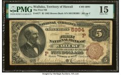 $5 1882 Brown Back Fr. 477 The First National Bank