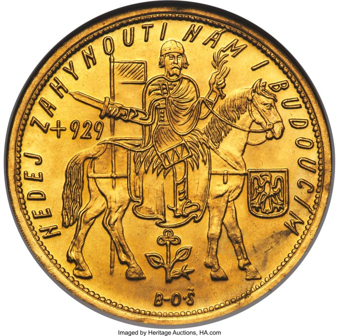 Republic gold 10 Dukatu 1935 MS66 NGC
