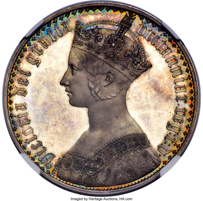 Victoria Proof Gothic Crown 1847 PR64 Cameo NGC