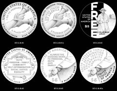 2024 Harriet Tubman $5 Gold Coin Reverse Candidate Designs