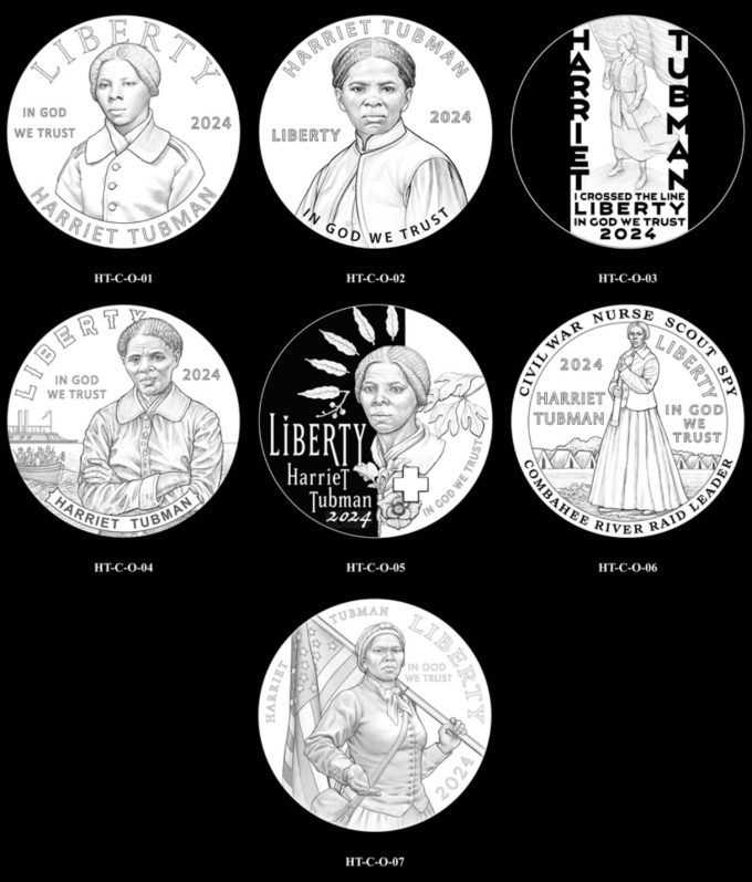 2024 Harriet Tubman Half Dollar Obverse Candidate Designs