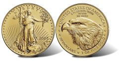 Image of obverse and reverse 2023-W $50 Uncirculated American Gold Eagle