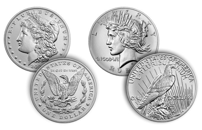 Mint image 2023-P Uncirculated Morgan and Peace Silver Dollars