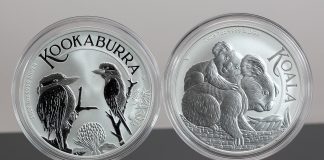The Perth Mint’s Bullion Sales in May Dip, but Maintain Stability 2023 Australian Kookaburra and Koala 1oz Silver Bullion Coins - Reverses