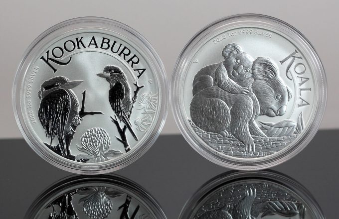 2023 Australian Kookaburra and Koala 1oz Silver Bullion Coins - Reverses