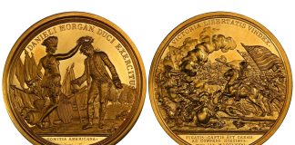 Million-Dollar Medal On Display at Museum of the American Revolution in Philadelphia Daniel Morgan at Cowpens gold medal