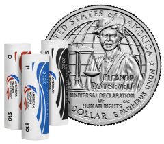 US Mint image 2023 P D S Eleanor Roosevelt quarter and rolls
