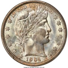 1901-O Half Dollar, Singular MS67+