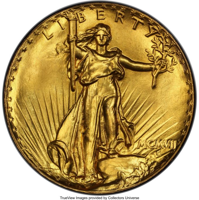 1907 Ultra High Relief Double Eagle, PR69