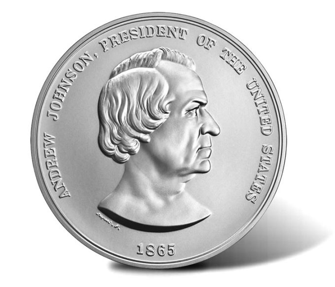 Image of Andrew Johnson Presidential Silver Medal