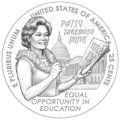 The Honorable Patsy Takemoto Mink Quarter Design
