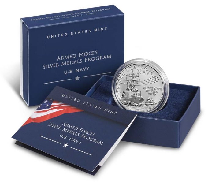 US Mint product image Navy 1 Silver Medal