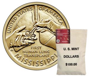 Bag of 2023-P American Innovation Dollars for Mississippi