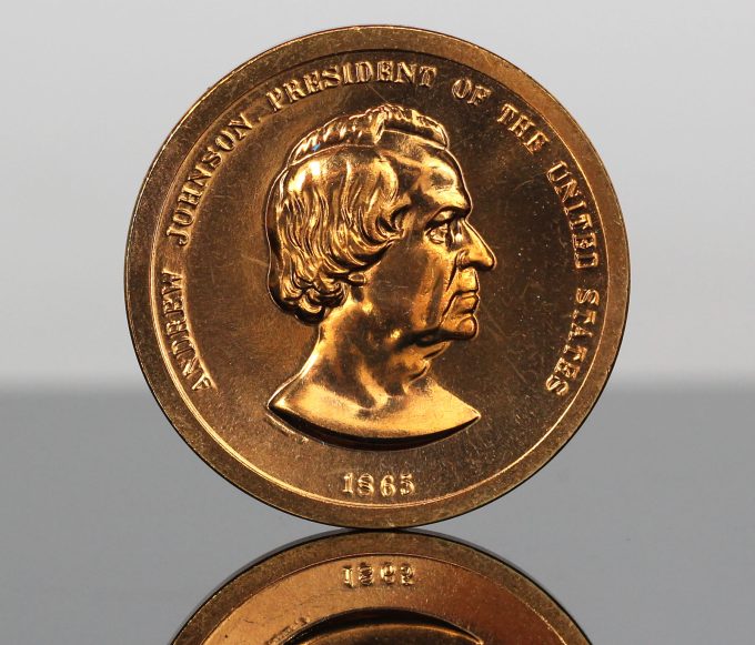CoinNews photo Andrew Johnson Presidential Bronze Medal - Obverse