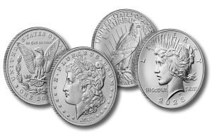 US Mint 2023 Proof Morgan and Peace Silver Dollar images