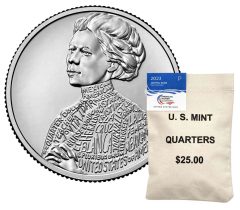 US Mint image 2023-P Jovita Idar quarter and bag