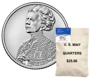 US Mint image 2023-P Jovita Idar quarter and bag