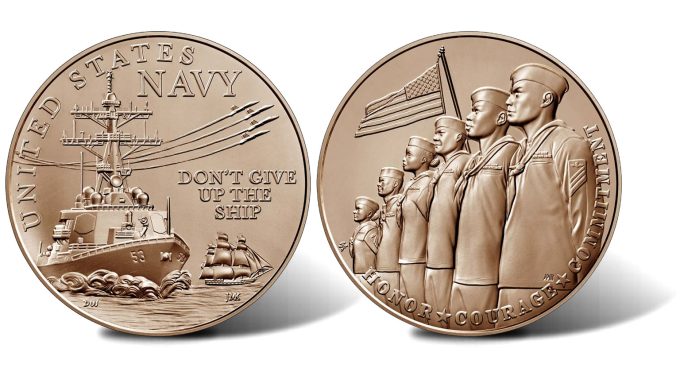 U.S. Navy Bronze Medal - Obverse and Reverse