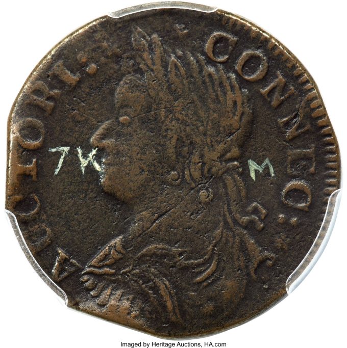 1786 Connecticut Copper, XF Details