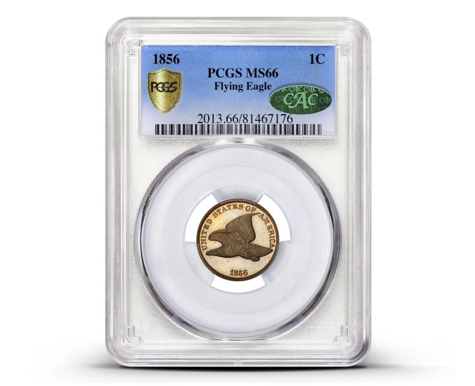 1856 Flying Eagle Cent PCGS MS-66 CAC