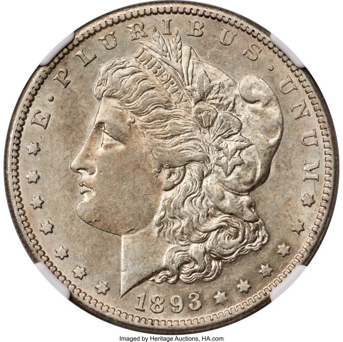 1893-S Morgan Dollar, AU55